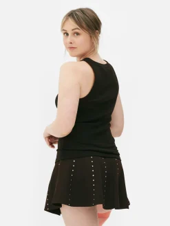 Discount Primark Débardeur Côtelé à Dos Nageur Noir