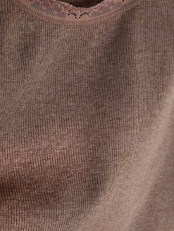 Clearance Primark Débardeur De Nuit Avec Finitions En Dentelle Marron