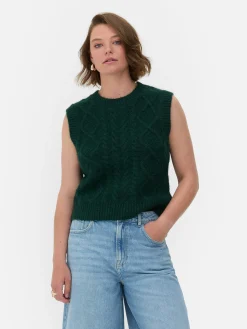 Online Primark Débardeur En Maille Torsadée Rita Ora Vert foncé