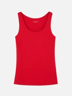 Discount Primark Débardeur Stretch Décolleté Essential Rouge