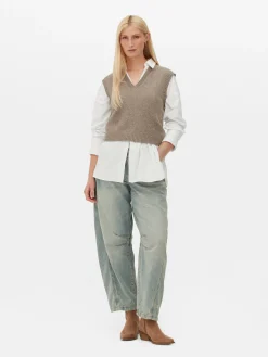 Hot Primark Débardeur Tricoté à Col En V Taupe