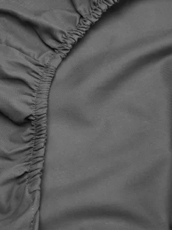 Primark Drap-housse Lit Double En Coton Majoritaire Gris foncé