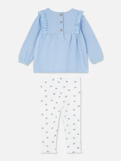 Best Primark Ensemble Chemisier à Volants Et Legging Bleu