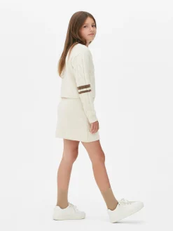 Outlet Primark Ensemble Coordonné Pull Et Jupe En Maille Torsadée Écru