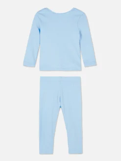 Discount Primark Ensemble Coordonné T-shirt Et Legging Côtelés Bleu clair