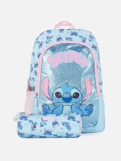 Discount Primark Ensemble D'école Sac à Dos Et Trousse Disney Stitch Bleu
