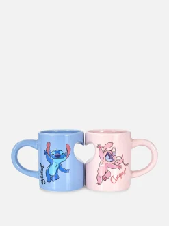 Best Primark Ensemble De Mugs En Cœur Disney Stitch & Angel Multicolore