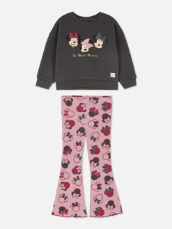 Discount Primark Ensemble Haut à Col Ras-du-cou Et Legging Disney Minnie Mouse Anthracite