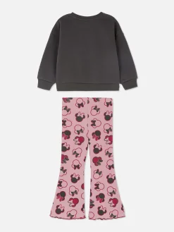 Discount Primark Ensemble Haut à Col Ras-du-cou Et Legging Disney Minnie Mouse Anthracite