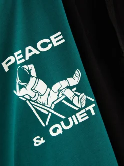 Outlet Primark Ensemble Short Et T-shirt De Pyjama Bleu sarcelle