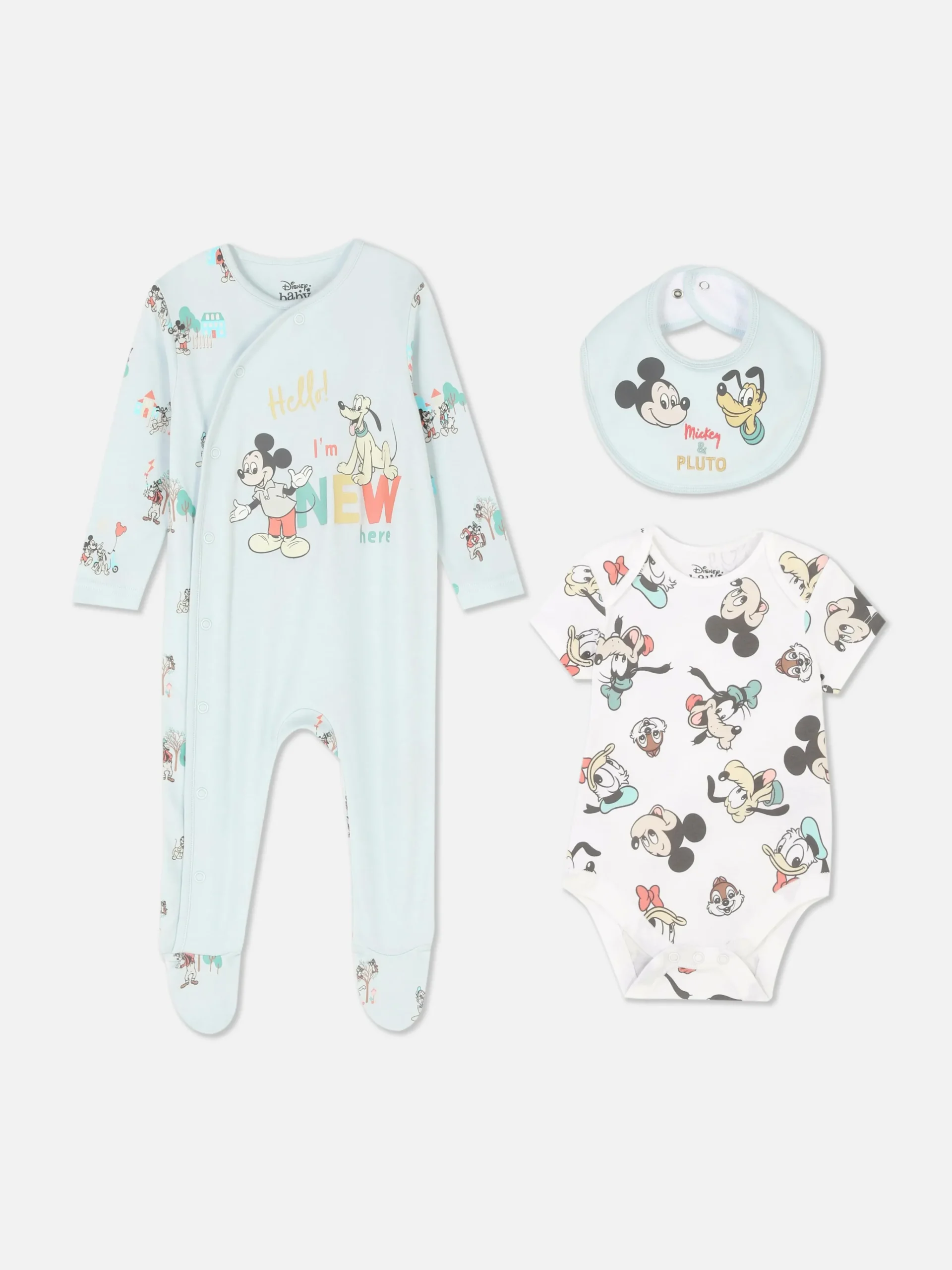 Best Primark Ensemble Trois-pièces Pour Bébé Disney Mickey Mouse & Friends Bleu
