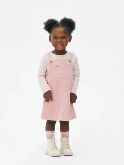 Discount Primark Ensemble T-shirt Rayé Et Robe Chasuble En Velours Rose