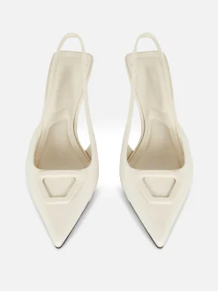 Online Primark Escarpins Bas à Talon Ouvert Écru