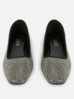 Discount Primark Escarpins Cloutés à Bout Carré Noir