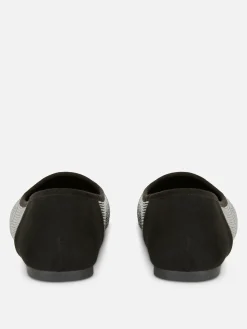 Discount Primark Escarpins Cloutés à Bout Carré Noir