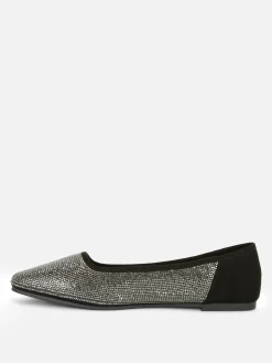 Discount Primark Escarpins Cloutés à Bout Carré Noir