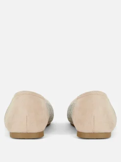 New Primark Escarpins Cloutés à Bout Carré Rose clair