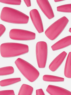 Best Primark Faux Ongles Brillants à Bout Pointu PS... Rose vif