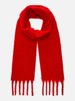 Outlet Primark Foulard Fin Brossé Doux Rouge