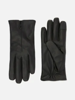 Hot Primark Gants En Cuir à Poignets Crantés Noir