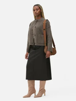 Best Primark Gilet Décontracté Boutonné Sur Le Devant Marron