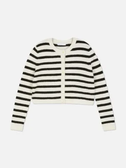 Sale Primark Gilet En Maille Boutonné Blanc/Noir