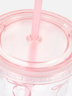 Clearance Primark Gobelet Avec Paille Rose clair