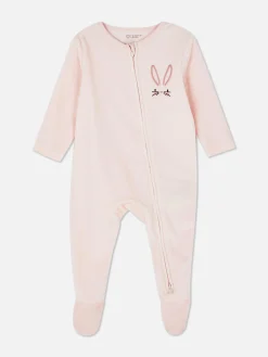 Hot Primark Grenouillère Lapin En Velours Rose clair