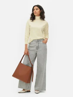 Best Primark Haut à Manches Longues Et à Col Roulé Ivoire