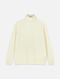 Best Primark Haut à Manches Longues Et à Col Roulé Ivoire