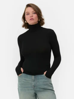 Hot Primark Haut à Manches Longues Et Col Roulé Rita Ora Noir