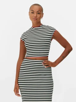 Best Primark Haut à Rayures Beetlejuice X Colleen Atwood à Coordonner Noir/Blanc