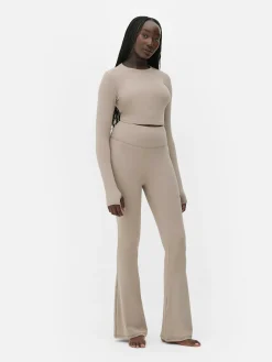 Clearance Primark Haut Court De Sport à Manches Longues En Tissu Ultra-doux Rita Ora Fauve