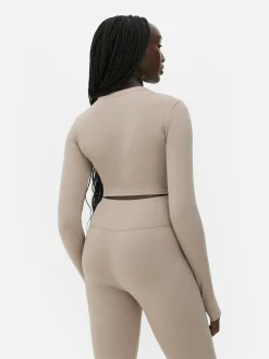 Clearance Primark Haut Court De Sport à Manches Longues En Tissu Ultra-doux Rita Ora Fauve