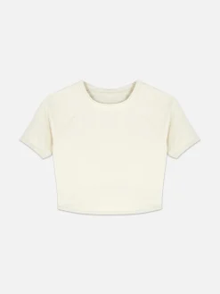 Sale Primark Haut Court De Sport En Tissu Ultra-doux Rita Ora Ivoire