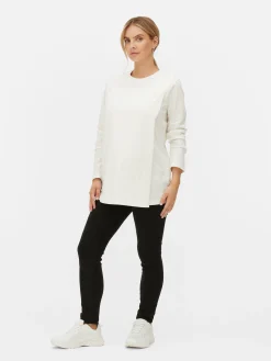 Clearance Primark Haut De Maternité Cache-cœur à Manches Longues Écru