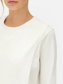 Clearance Primark Haut De Maternité Cache-cœur à Manches Longues Écru