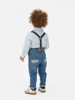 Best Primark Jean Avec Bretelles Bleu moyen