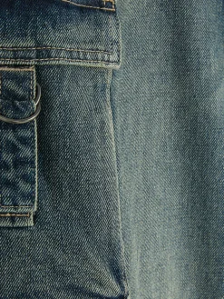 Best Primark Jean Cargo à Effet Vieilli Bleu