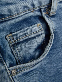Discount Primark Jean Denim Cargo évasé Bleu moyen