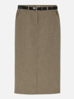 Clearance Primark Jupe Crayon Mi-longue Taille Haute Kaki