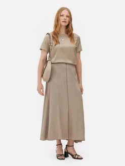 Outlet Primark Jupe En Satin The Edit Taupe