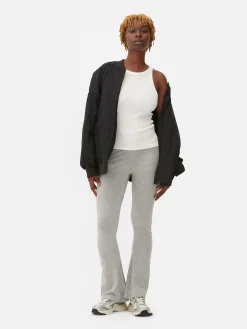 Best Primark Legging Taille Haute évasé En Jersey Gris chiné