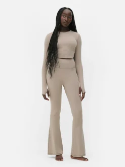 Sale Primark Legging évasé En Tissu Ultra-doux Rita Ora Fauve