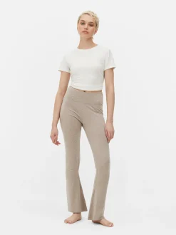 Best Primark Legging évasé Taille Haute Écru