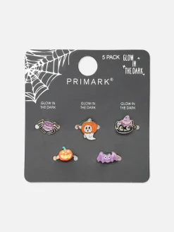 Primark Lot De 5 Bagues Phosphorescentes Halloween Multicolore