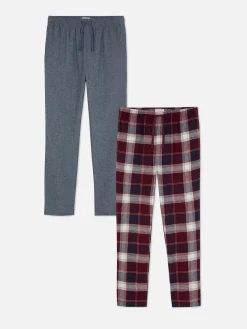 Primark Lot De 2 Bas De Pyjama Brossés Bleu marine