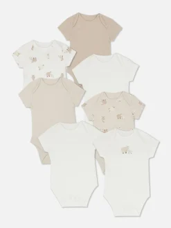 Best Primark Lot De 7 Bodys à Manches Courtes Et Motif Agneau Taupe