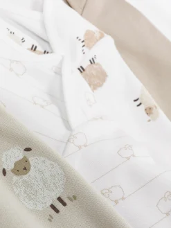 Discount Primark Lot De 5 Bodys à Manches Longues à Motif Mouton Taupe