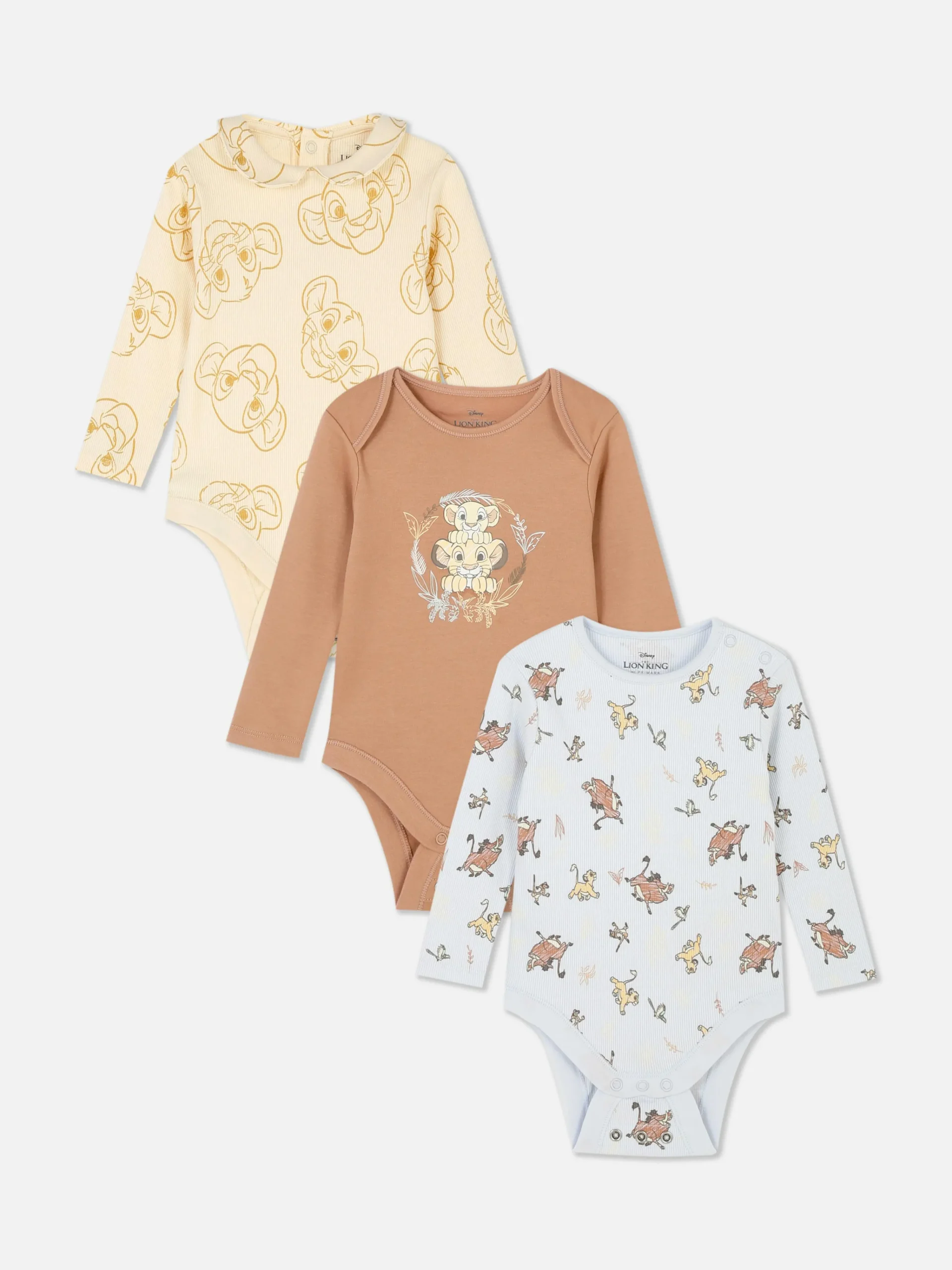 Clearance Primark Lot De 3 Bodys Disney Le Roi Lion 30e Anniversaire Multicolore